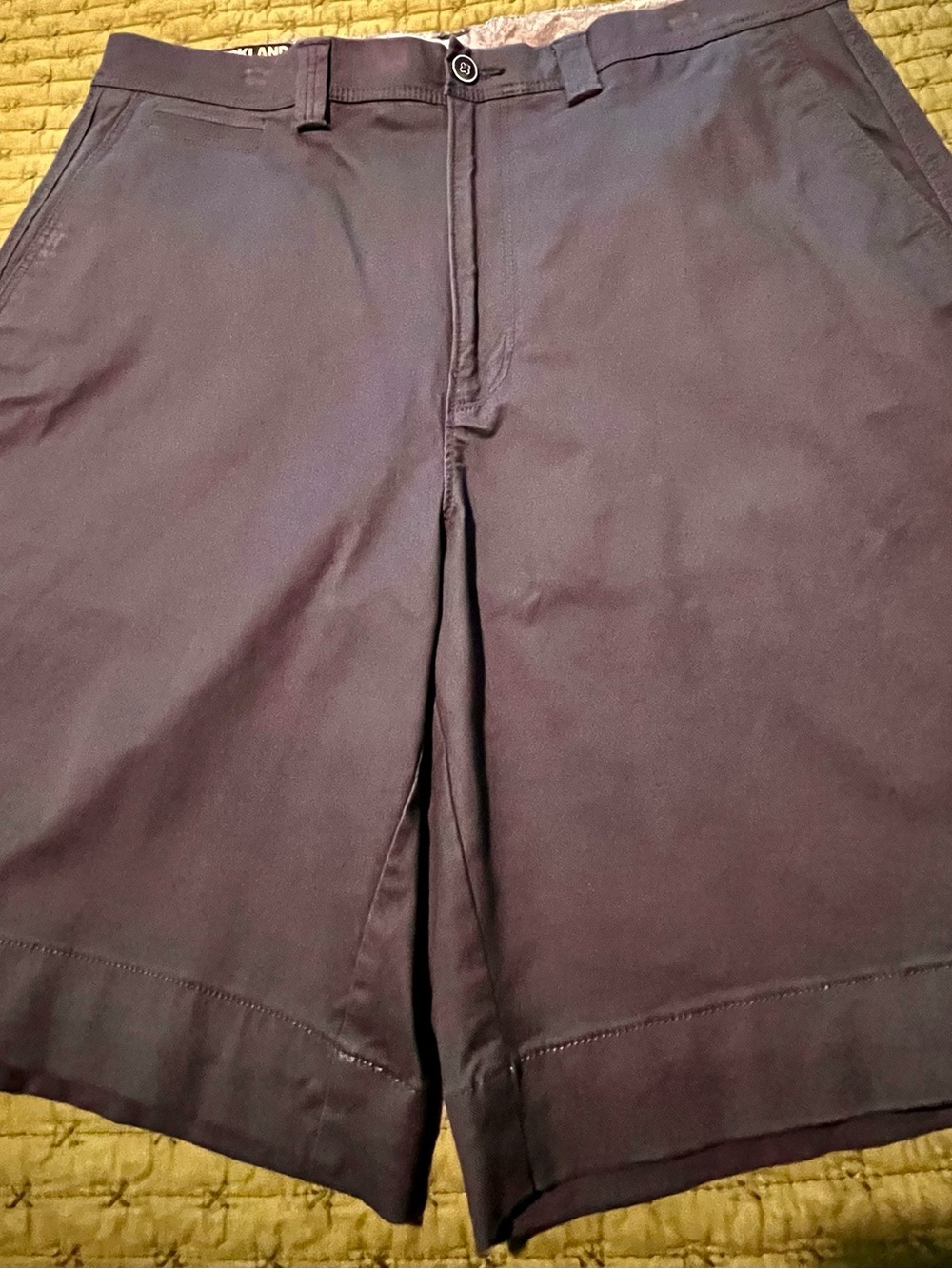 Men’s Size 36 Navy Kirkland Classic-fit flat front shorts